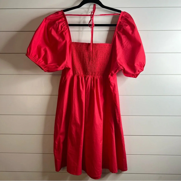 Draper James Ladies Hibiscus Square Neck Puff Sleeve Dress. Size Large. NWT. - Picture 5 of 14